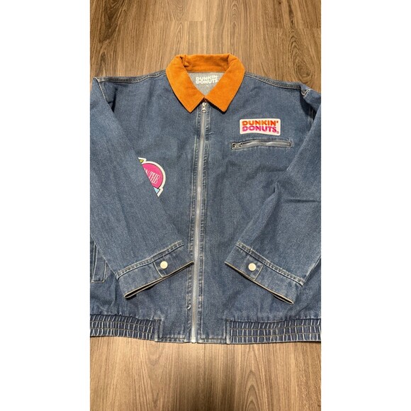 Dunkin’ Donuts Denim 90’s Jacket Unisex Sz Large SOLD OUT - SUPERBOWL PROMO - Picture 7 of 12
